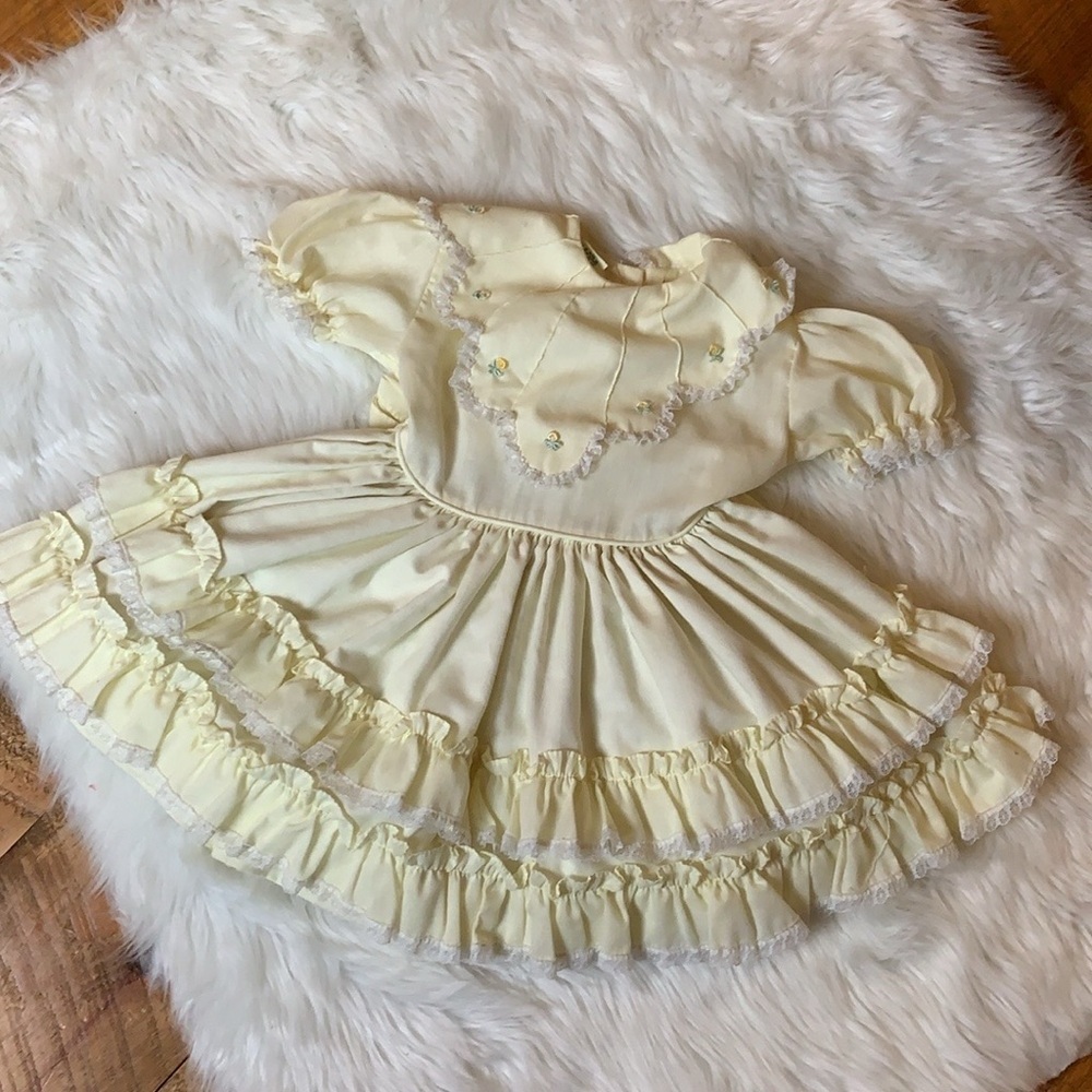 Vintage Mary Louise Original pale yellow circle dress / pageant dress Size 3 - Picture 3 of 10
